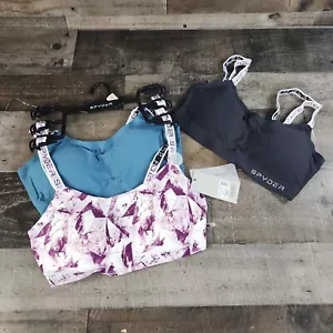 Spyder Intimates Active Sports Bra Womens Size S Teal Purple Black Wire-Free - Picture 1 of 9
