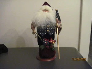 patriotische Weihnachtsmann Figur mit amerikanischer Flagge - Bild 1 von 2