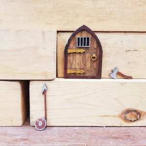 Fairy Doors - D&D Fantasy Troll Goblin Door Flat Pack DIY Kit - Pointed Design - Picture 1 of 4