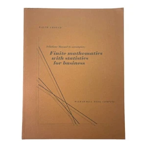 Vintage 1968 - Finite Mathematics with Statistics for Business Crouch, Ralph - Picture 1 of 5