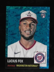 LUCIUS FOX RC 2022 TOPPS CROMATO PLATINO #476 TELA BIANCO RIFRATTORE BLU/199 - Foto 1 di 2