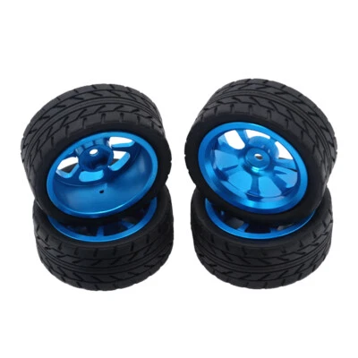 4x Metal Wheel Tires Rally Wheels For MJX 14302 14301 1/14 RC Car Upgrade Parts - Image 1 of 4