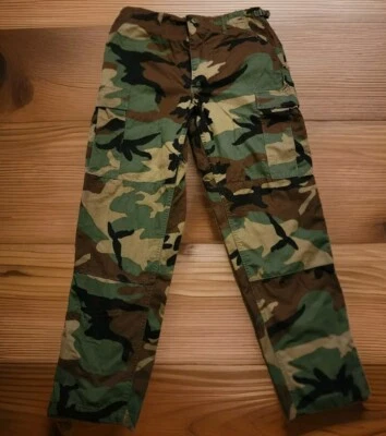 Military Camo Combat Pants Trouser Medium Regular 31-35W L29.5-32.5 - Imagem 1 de 4