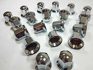 20x 33mm Radmutterabdeckung Chrom Radmutterschutz Kunststoffkappen LKW Lange - Bild 1 von 6