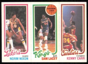1980-81 Topps Panels Carr-Nixon-Kings Rebound Leaders Lacey #54/123/141 1 - Picture 1 of 2