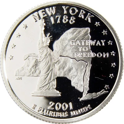 2001 S New York State Quarter Silver Proof 25c Coin - Image 1 of 4