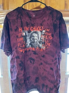 Ripple Junction Herren T-Shirt Chucky Maroon Tie Dye Gr. XL - Bild 1 von 3
