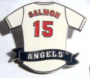 Salmon California Angels Baseball Player Jersey Pin #15_  Peter David Pin - Picture 1 of 3