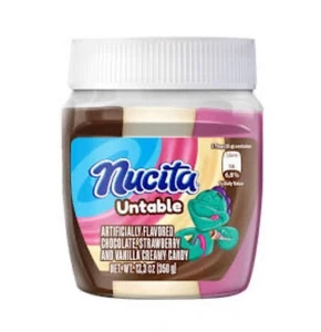 Nucita Trisabor Streichglas Schokolade, Vanille & Erdbeere Geschmack 12,35 oz - Bild 1 von 5
