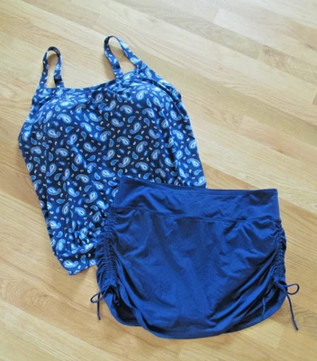LANDS' END SWIM BATHING SUIT TANKINI SKIRT BOTTOM SIZE 12 DDD CUP - Image 1 of 4