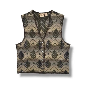 Vintage Woolrich Button Down Wool Vest USA Made Womens Medium • MINT CONDITION - Picture 1 of 5