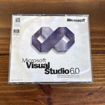 Vintage Microsoft Visual Studio 6.0 ENTERPRISE Disc 1, 2, &3 w/ CD  Key - Image 1 of 4