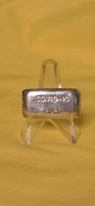 2020 COVID 19~Hand Poured Bullion Bar ~ 1 oz 999 Silver ~ Yeager's Poured Silver - Picture 1 of 4
