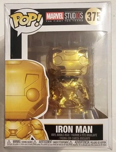 FUNKO POP 375 MARVEL STUDIOS FIRST TEN YEARS IRON MAN (GOLD) with PROTECTOR - Picture 1 of 8