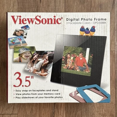 ViewSonic Digital Photo Frame 3 Faceplate Colors DPD308BK VS12329-6W 3.5” - Image 1 of 4