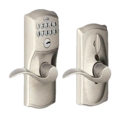 SCHLAGE KEYPAD ENTRY LOCK FE595 SATIN NICKEL NIB - Image 1 of 4