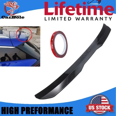 Alerón labial de techo trasero para coche hatchback ABS tiras decorativas negro brillante Foto 1 de 4