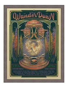 Wander Down Music Festival Makanda 2019 von Half Hazard Press SIGNIERTES Gig Poster - Bild 1 von 1