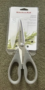 KitchenAid Shears Gray Kitchen Scissors Sharp Stainless-Steel Blades KE351OHCGA - Picture 1 of 2