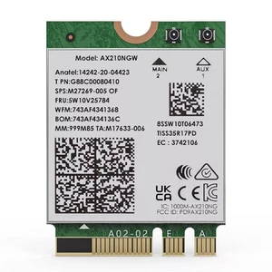 Wi-Fi 6E Tri-Band M.2 Module Ax5400 Wireless Adapter Fit For Intel AX210NGW - Afbeelding 1 van 14