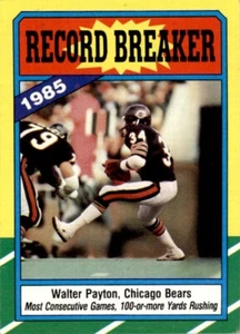 1986 Topps Walter Payton Chicago Bears #7 - Imagen 1 de 2