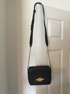Polo Ralph Lauren Brooke Small Calfskin Black Crossbody - Picture 1 of 16
