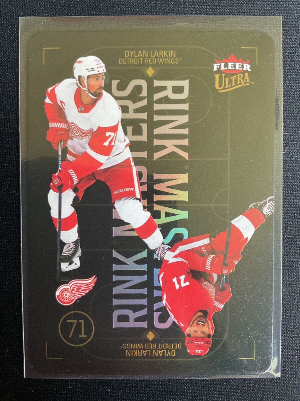 Dylan Larkin 2021-22 Upper Deck Fleer Ultra Rink Masters Insert Card #RM-23