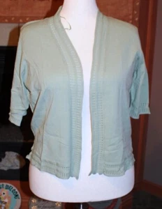 XL NUEVO CON ETIQUETAS Para Mujer Heart N Crush Verde Salvia SS LW Encogerse de hombros Cárdigan Suéter - Imagen 1 de 8
