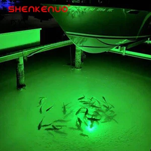 12V Green LED Underwater Submersible Fishing Light Night Crappie Shad Squid Lamp - Picture 1 of 17