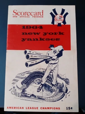 July 1964 Baltimore Orioles vs. New York Yankees Program scored nr.mt (see scan) - Image 1 of 3