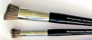 SEPHORA Makeup Brush Set | Pro Angled Contour Blush #75 | Airbrush Concealer #57 - Picture 1 of 4