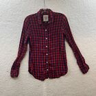 American Heritage SO Women’s Red & Blue Perfect Shirt Button Up Flannel Small