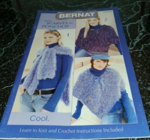 BX1 BERNAT DE BUFANDAS A PONCHOS TEJIDO Y PATRÓN DE GANCHILLO FOLLETO - Imagen 1 de 4