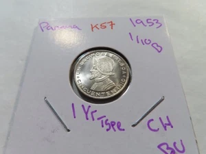 K57 Panama 1953 1/10 Balboa 1 Year Type Choice BU - Picture 1 of 2