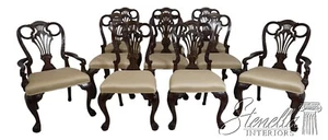 L66260: Set of 10 MAITLAND SMITH Chinoiserie Georgian Dining Room Chairs - Picture 1 of 24