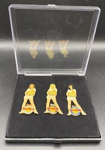 Hard Rock Cafe Nagoya Japan 3rd Anniv. Limited SEXY WAITRESS 3 Pin Set In Case - Picture 1 of 9