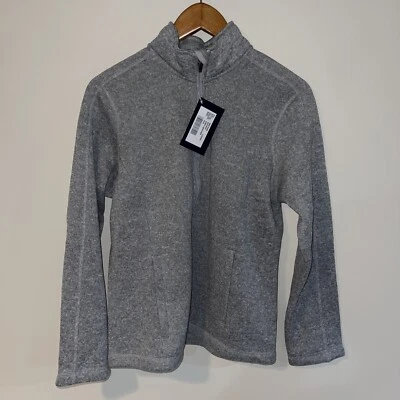 NUEVO CON ETIQUETAS Devon & Jones Damas Gris Medio Brezo Cremallera Completa Suéter Chaqueta Polar Foto 1 de 4
