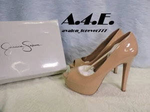 Jessica Simpson Beige Patent OT Platform "JS-Carri" NOS Size Womens 10 Mens 8.5 - Picture 1 of 15