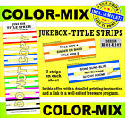 Jukebox Title Strips ⭐ "MIXED COLORS A101-A107" ⭐ incl. PRINT-TEMPLATE (2404)