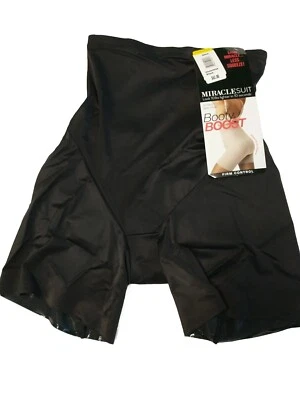 Pantalón Negro Miraclesuit Botín Boost Muslo Adelgazante Cintura Alta Bicicleta Firme Mediano Nuevo con Etiquetas Foto 1 de 3