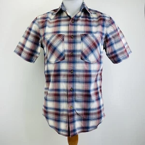 Carhartt Relaxed Fit Men’s Red Plaid Work Shirt Short Sleeve Button Sz S    U2 - Picture 1 of 10