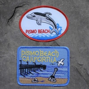 Pismo Beach Patch Set - California Central Coast, Dolphin, SLO Badge(Iron On) - Picture 1 of 3