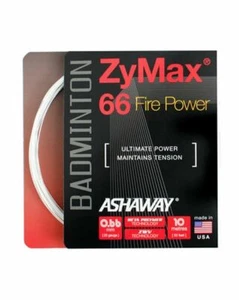 Ashaway ZyMax 66 Set di corde da badminton Fire Power - Bianco avorio - Foto 1 di 1