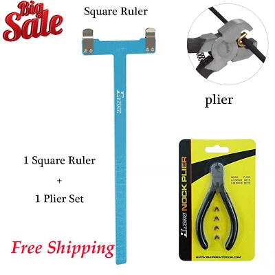 Archery BowString Brass Clip Pliers T-Square Ruler Compound Recurve Bow Tool - Image 1 of 4