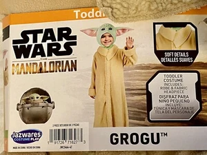 Star Wars Grogu Mandalorian Child Baby Yoda Toddler 4T Halloween Costume Disney - Picture 1 of 6