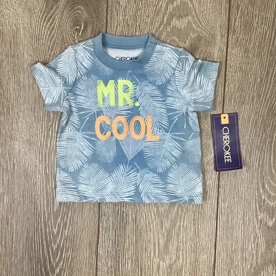 Cherokee NUEVO Mr. Genial Camiseta Manga Corta Palmera Infantil 0-3 Meses Bebé Foto 1 de 3