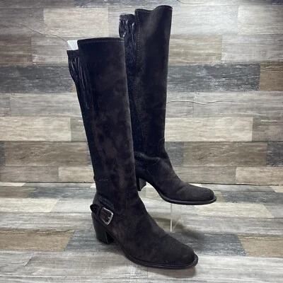 Botas Donald J Pliner Para Mujer 6M Marrón Gamuza Hasta la Rodilla Foto 1 de 4