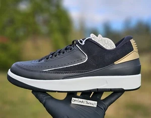 Nike Air Jordan 2 Retro Low Black Gold Og Red New ds Mens Size 9.5 DX4401-001 - Picture 1 of 13