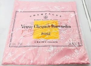 Licensed Veuve Clicquot Rose Champagne Pillow Case Zip Up Pink 17" x 17" NEW