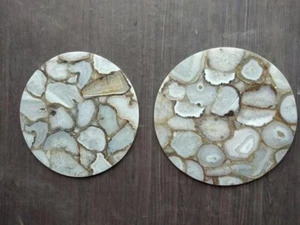 Set of 2 Table Top Agate Top, Table, Handmade Side Table Top, Luxury Furniture - Picture 1 of 4
